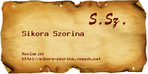 Sikora Szorina névjegykártya